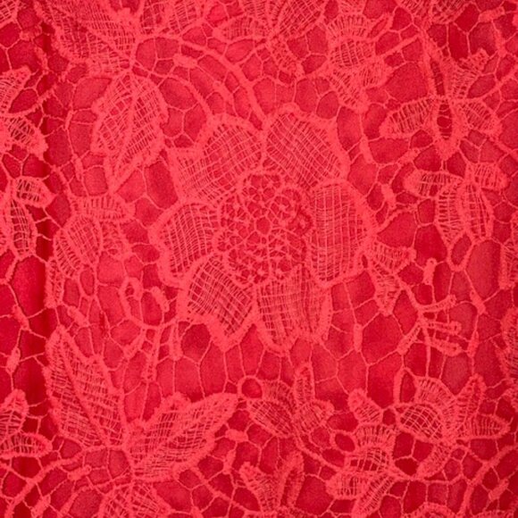 Simply Irresistible coral crochet short sleeve boho blouse - Picture 3 of 7